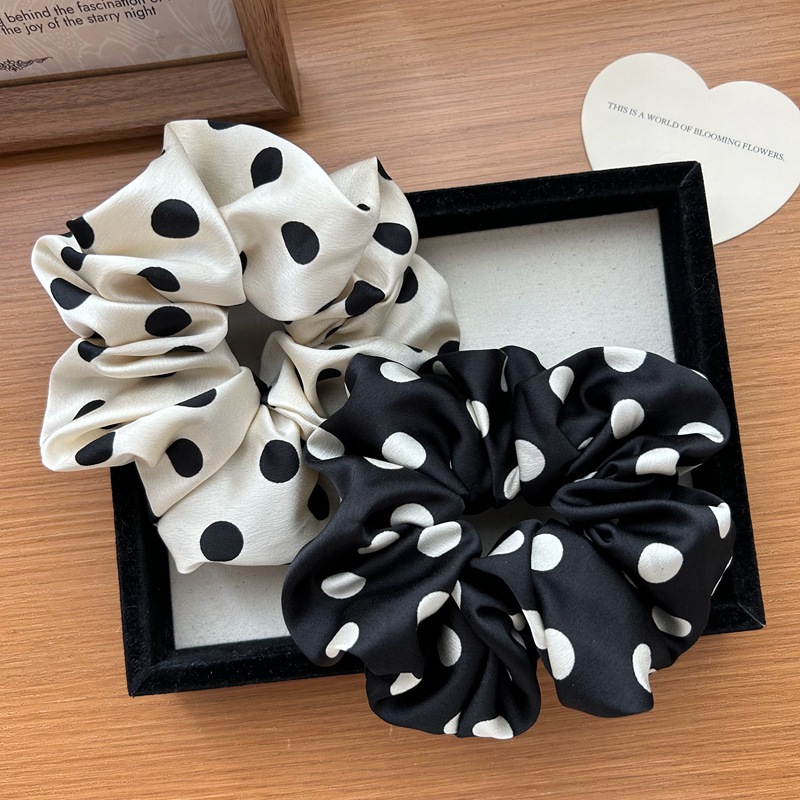 1 Paiece Simple Series Elegante Polka Dots Stoffen Scrunchies voor Dames Afbeelding2