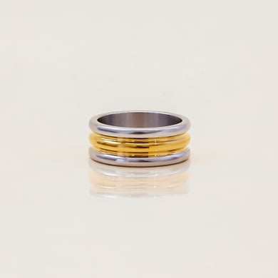 1 stuk ringvormige minimalistische ringen van roestvrij staal in zilver- en goudkleur h5 Afbeelding5