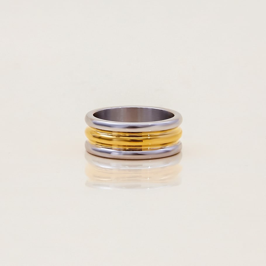 1 stuk ringvormige minimalistische ringen van roestvrij staal in zilver- en goudkleur Afbeelding5