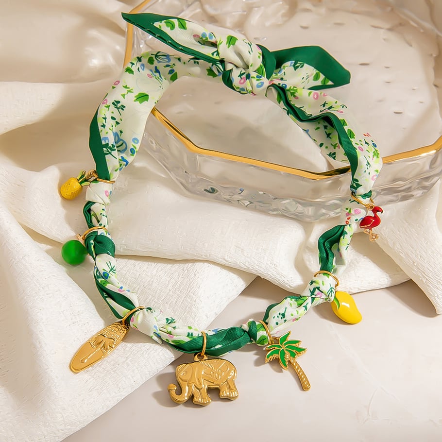 1 stuk stoffen hanger ketting Afbeelding3