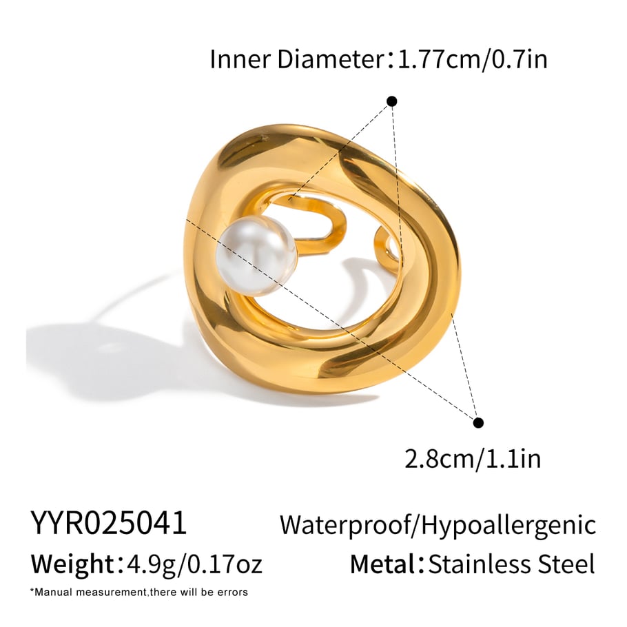 1 Piece Simple Series Casual Turtle Stainless Steel  Statement Rings 