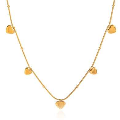 1 collar con colgante de mariposa de acero inoxidable dorado para mujer h5 