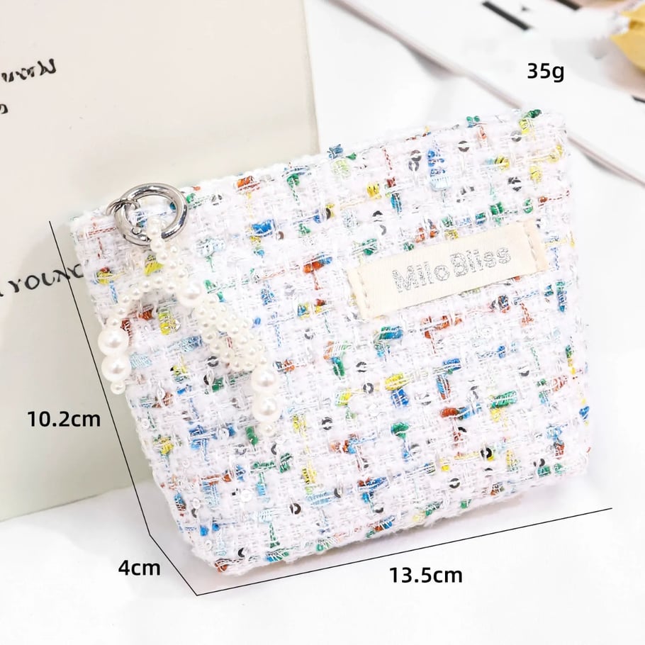 1 Stück süß karierte Kosmetiktasche aus der Romantic Series 