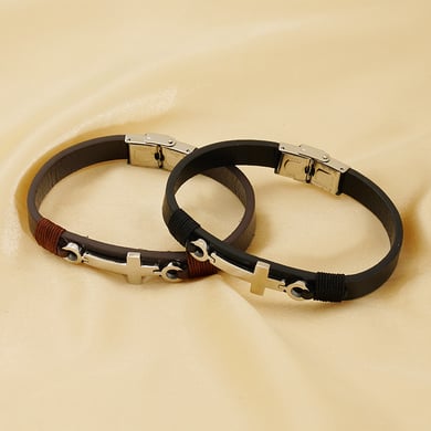 1 Stück Classic Series Retro Kreuz Edelstahl Herrenarmband h5 Bild3