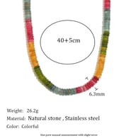 Tourmaline Natural Stone Necklace - Gold Picture2