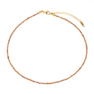 Natural Stone Short Necklace - Orange Pomegranate Picture30