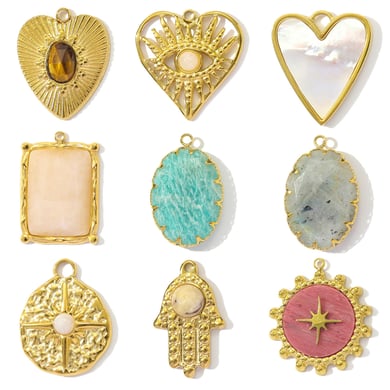 1 Piece Classic Oval Natural Stones Women's Pendants h5 Picture4