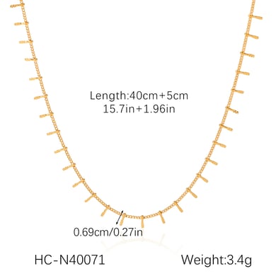 1 Pair Simple Series Daily Cross Stainless Steel   Gold Color  Women's Chain Necklaces h5 Picture2