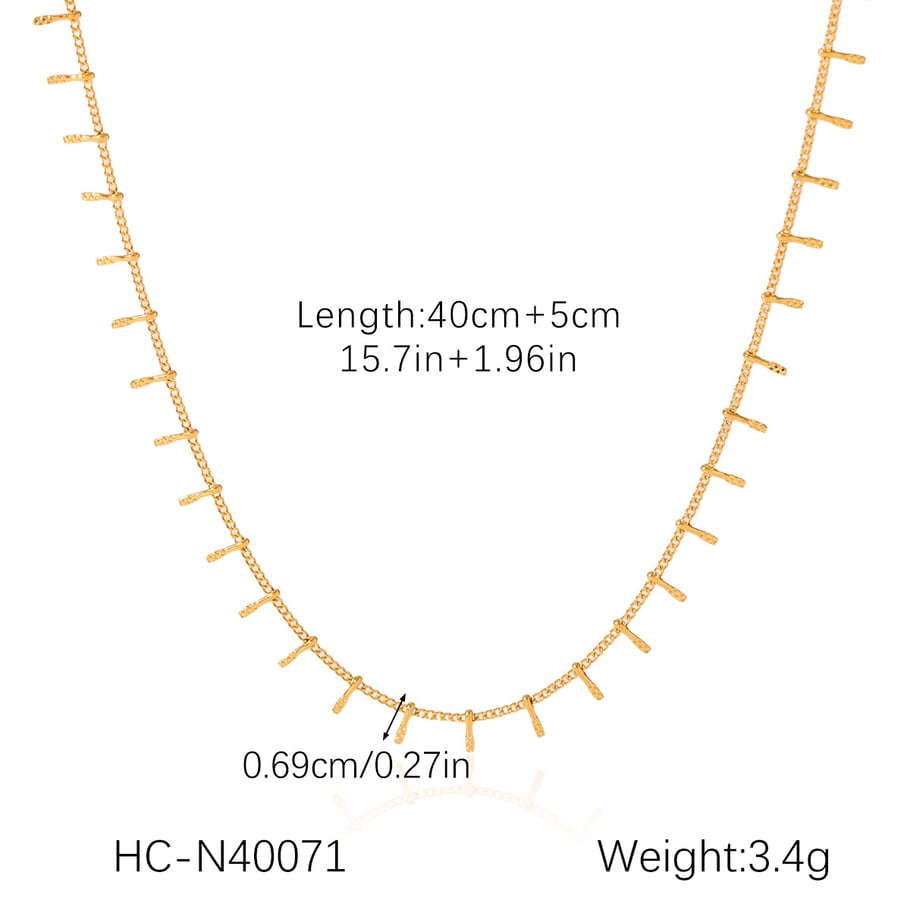 1 Pair Simple Series Daily Cross Stainless Steel   Gold Color  Women's Chain Necklaces Picture2