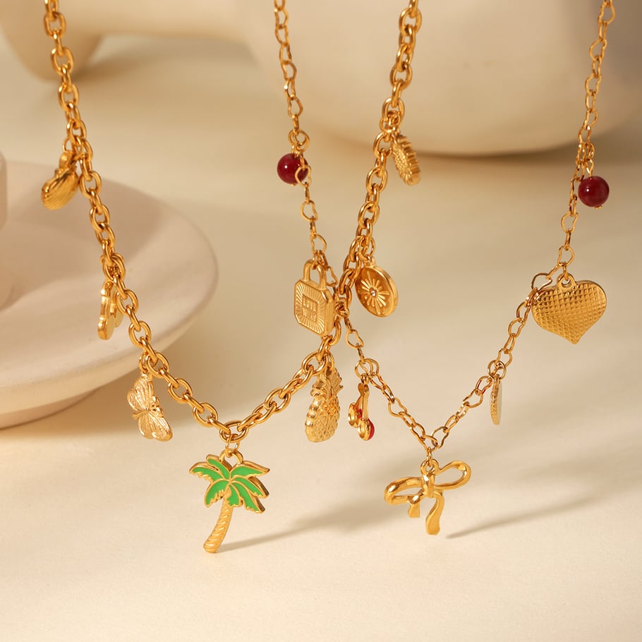 Simple Daily Bow Knot Stainless Steel Women's Pendant Necklaces h5Picture3