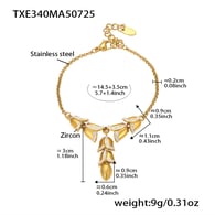 TXE340-Gold Bell Bracelet 14.5+3.5cm Picture3