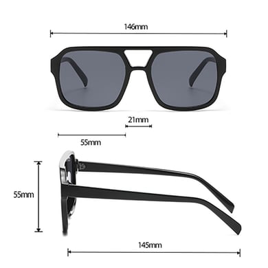 1 Pair Simple Series Daily Patchwork Unisex Sunglasses h5 Picture2