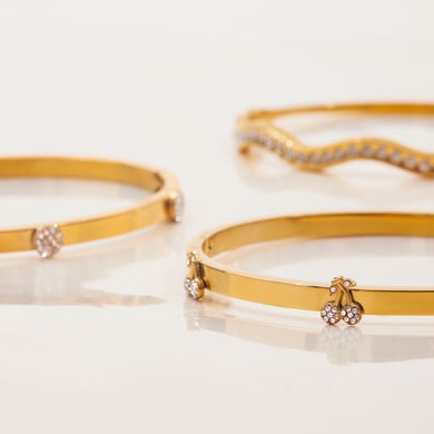 1 stuk delicate kersen roestvrijstalen goudkleurige damesarmbanden h5 Afbeelding5