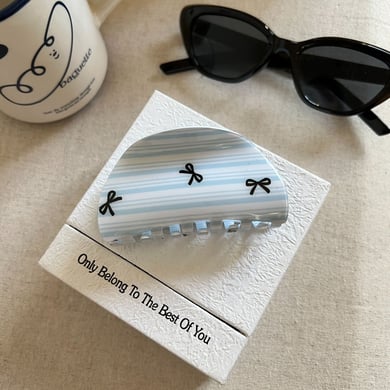 1 Pair Simple Series Sweet Bow Knot Acetate Women's Hair Claws h5 