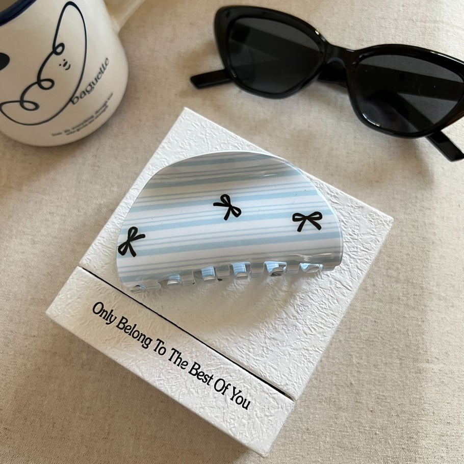 1 Pair Simple Series Sweet Bow Knot Acetate Women's Hair Claws 
