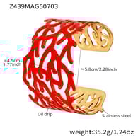Z439-Golden coral red bracelet Picture2