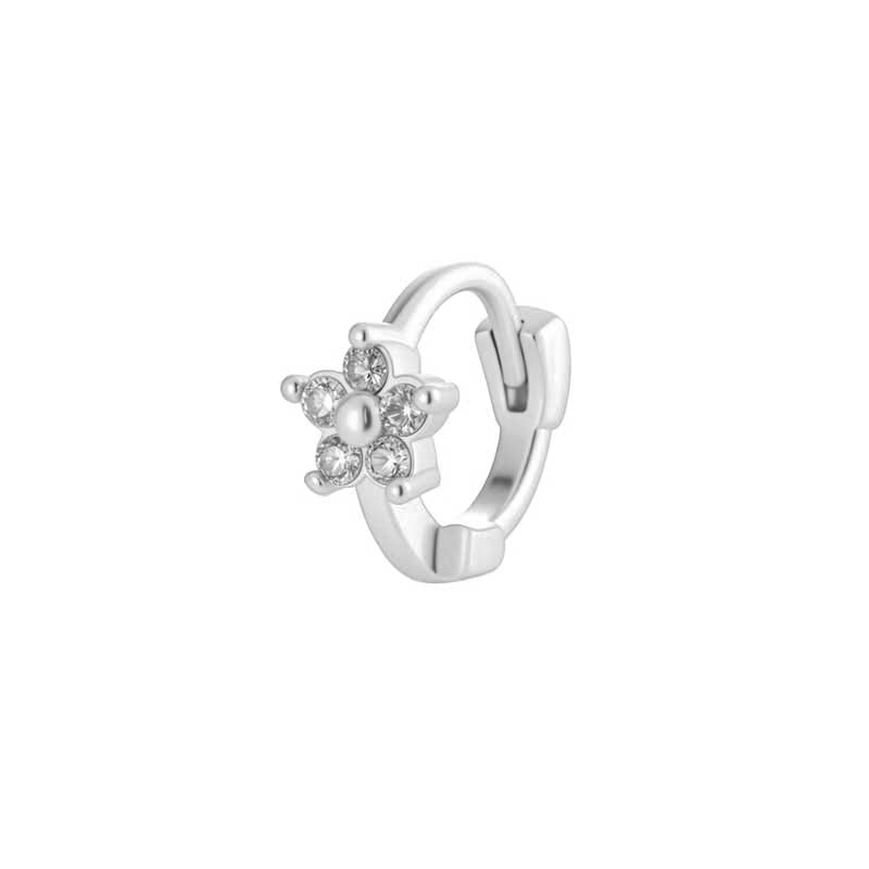 1 Adet Kelebek Bakır Altın Rengi Zirkonyum Piercing Küpe 