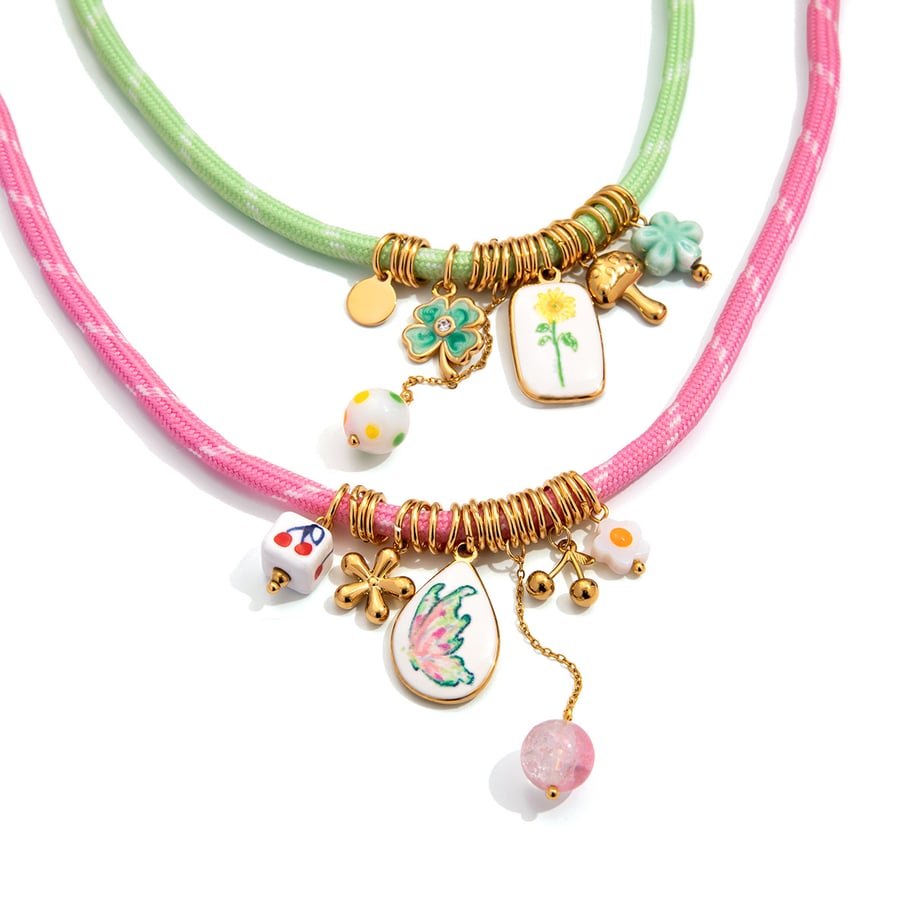 1 collar con colgante de gota dorada de la serie romántica para mujer Imagen7
