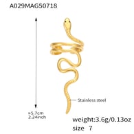 A029-Anello Cobra in oro/Numero 7 