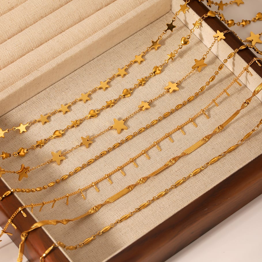 1 Pair Simple Series Daily Cross Stainless Steel   Gold Color  Women's Chain Necklaces Picture4