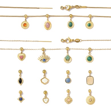 1 Piece Retro Devil's Eye Natural Stones Women's Pendants h5 Picture3