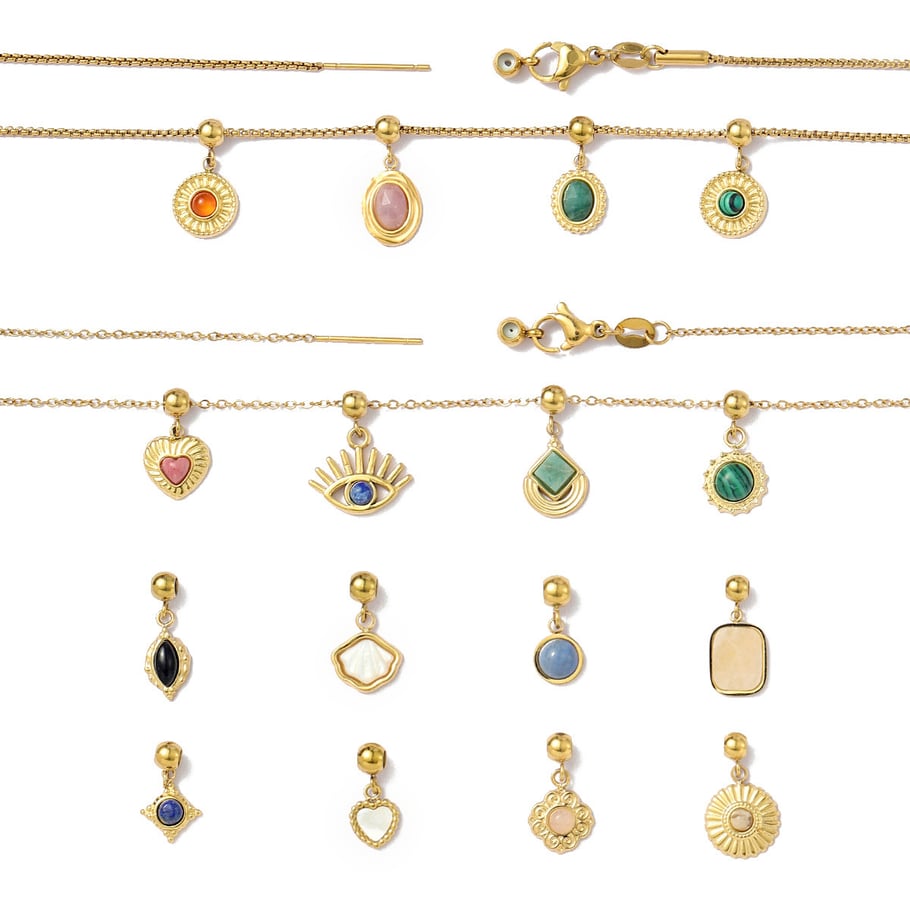 1 Piece Retro Devil's Eye Natural Stones Women's Pendants Picture3