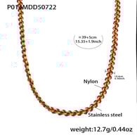 P014-Catena avvolgente dorata 41+5cm Immagine12