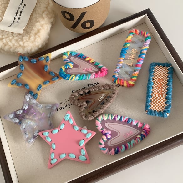 1 Piece Designable Star Cellulose Acetate Sheet Women's Hair Clips