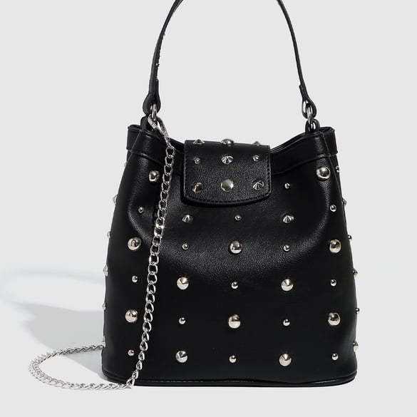 1 Piece High - end Fashion Series Metallic Rivet  Women's Shoulder Bags