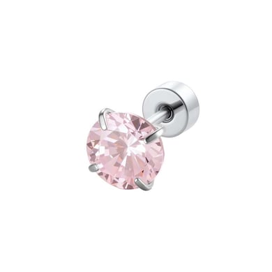 1 Piece Stainless Steel Zircon Piercing Earring h5 