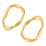 GE1123J-Orecchini in acciaio oro Immagine2