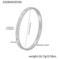 Z028-Steel Color Zircon Bracelet Picture4