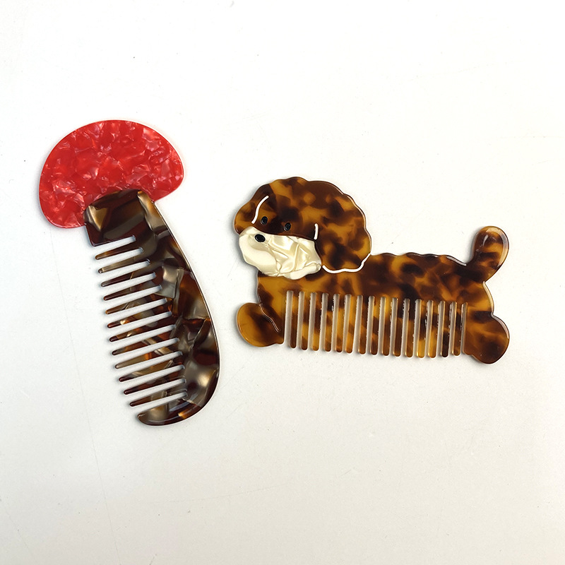 1 Piece Animals Cellulose Acetate Sheet Women's Combs Picture7