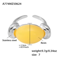 A774-Steel Yellow Resin Ring/No.7 Picture12