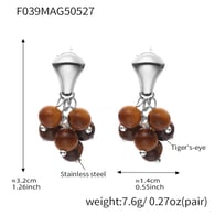 F039-Steel Tiger Eye Earrings Picture7
