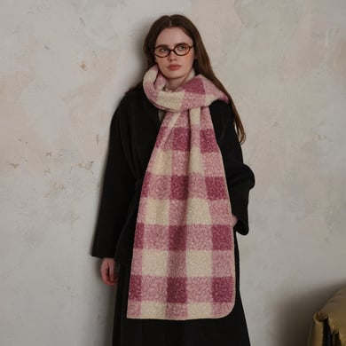 1 stuk casual geruite polyester dames wintersjaals h5 