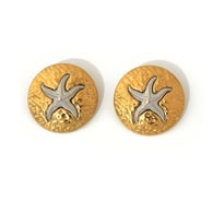 Gold and silver color/One size/1对耳钉 Immagine2