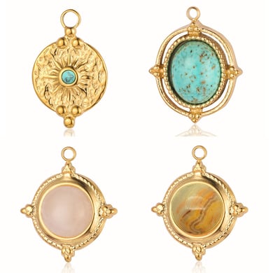 1 Piece Retro Annular Natural Stones Women's Pendants h5 Picture3