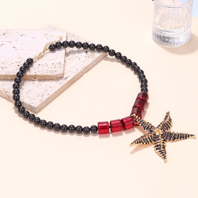 1 stuk legering zeester kralen ketting h5 Afbeelding4