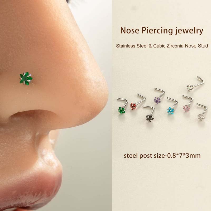1 Piece Stainless Steel Zircon Nose Stud h5Picture4