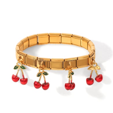 1 Pair Simple Series Daily Plant Stainless Steel  Women's Bangles h5 