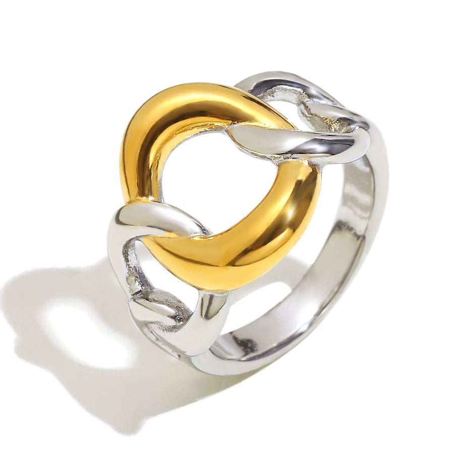 1 Piece Simple Series Casual Mixed Color Stainless Steel Statement Rings Picture4