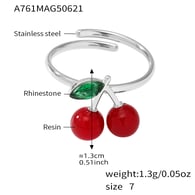 A761-Steel Cherry Ring/No.7 Picture2