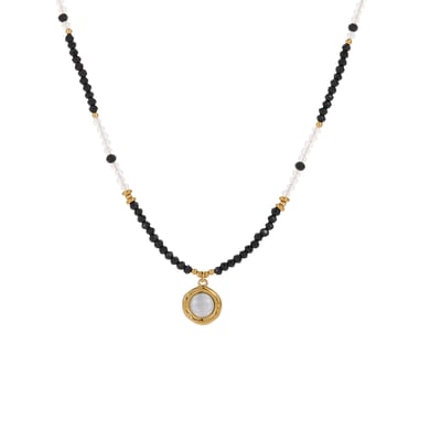 1 Piece Natural Stone Stainless Steel Pendant Necklace h5 Picture3