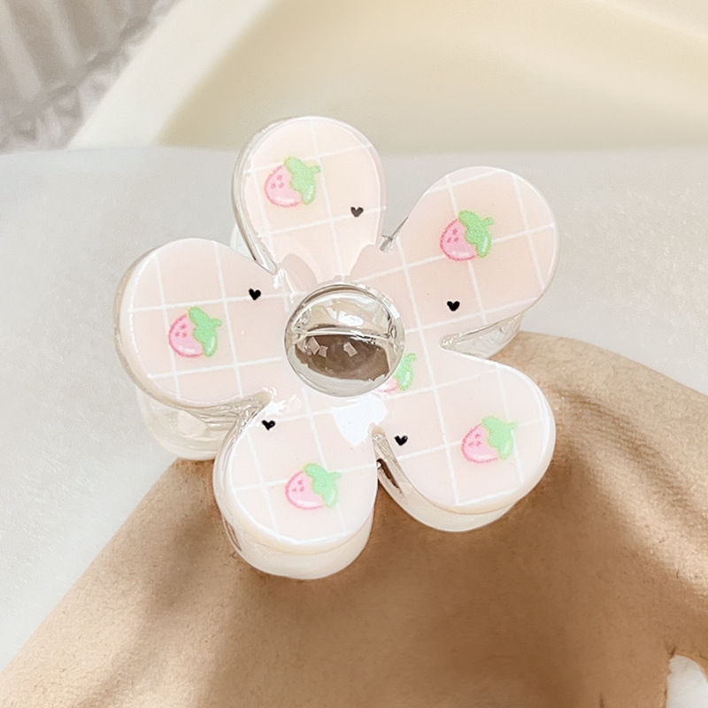 1 Piece Romantic Series Sweet Flower Plastic Women's Hair Claws 