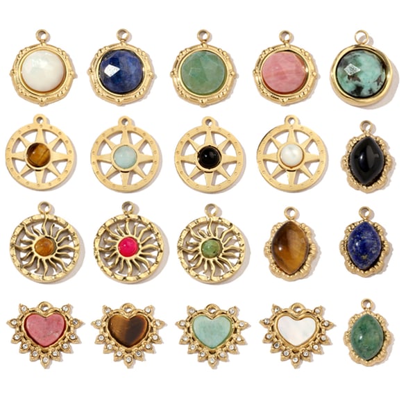 1 Piece Classic Colorful Natural Stones Women's Pendants 2