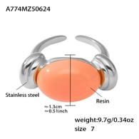 A774-Steel Color Powder Resin Ring/No.7 Picture10
