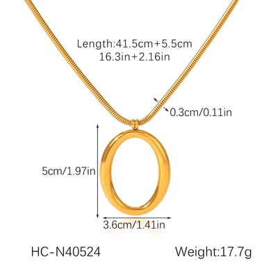 1 Piece Irregular Shape Stainless Steel  Gold Color  Women's Pendant Necklaces h5 Picture2