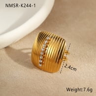 NMSR-K244-1 Square Diamond Ring/One Size 
