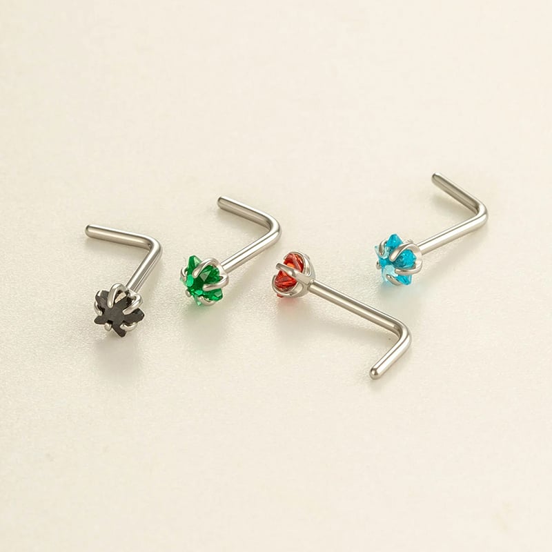 1 Piece Stainless Steel Zircon Nose Stud h5Picture3